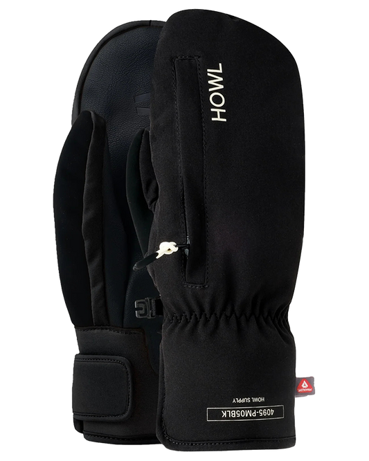 Howl Pocket Mittens - Black - 2023 Men's Snow Gloves & Mittens - Trojan Wake Ski Snow