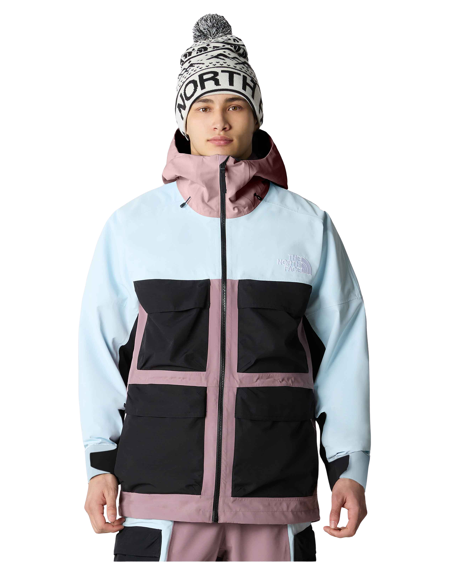 The North Face Men's Dragline Snow Jacket - Icecap Blue/Fawn Grey Men's Snow Jackets - Trojan Wake Ski Snow
