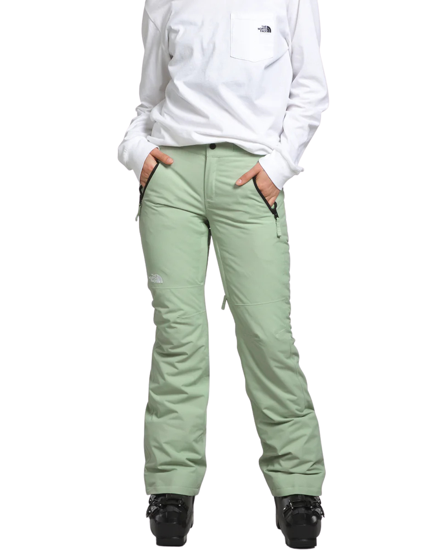 The North Face Women's Aboutaday Pant - Misty Sage Women's Snow Pants - Trojan Wake Ski Snow