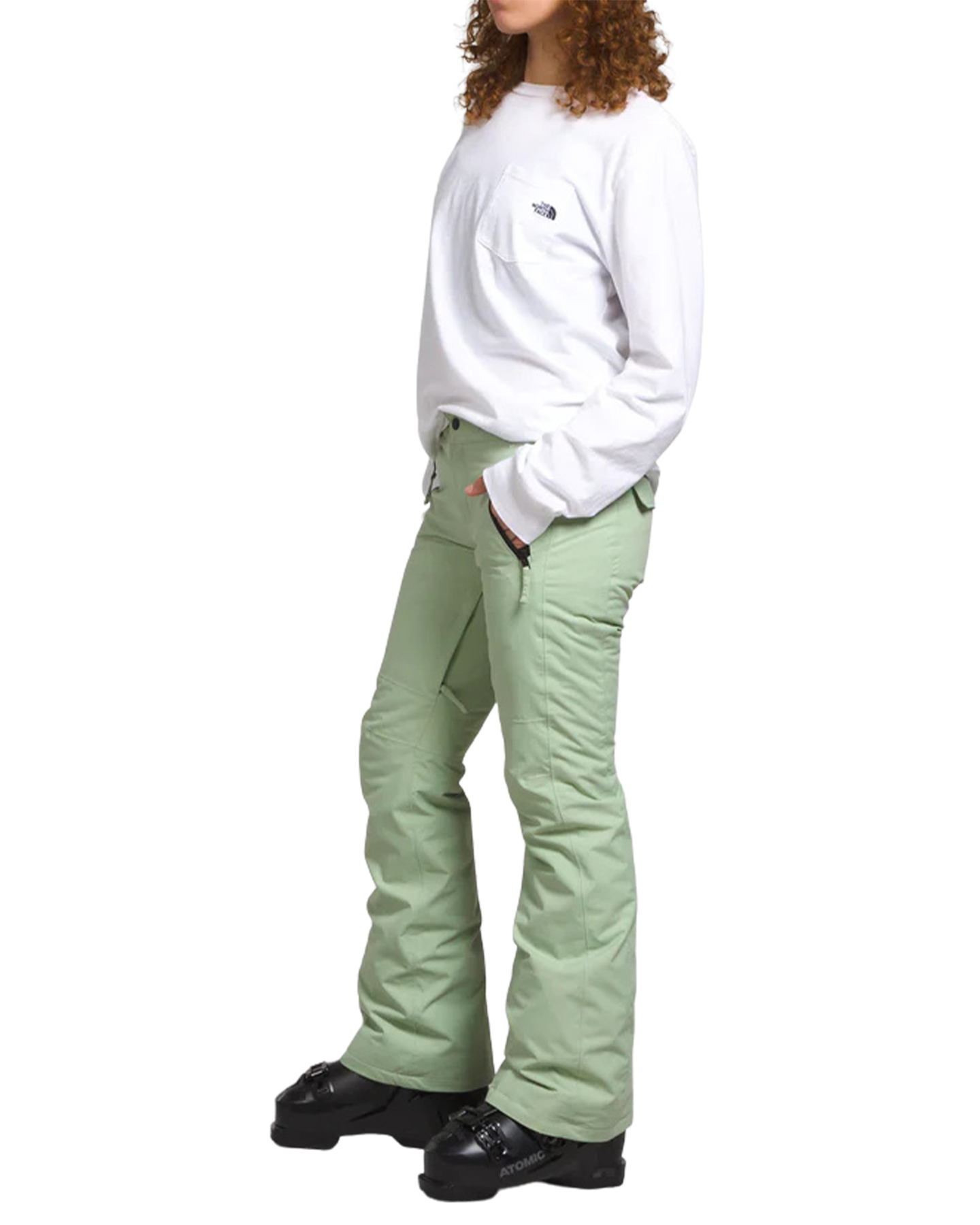 The North Face Women's Aboutaday Pant - Misty Sage Women's Snow Pants - Trojan Wake Ski Snow