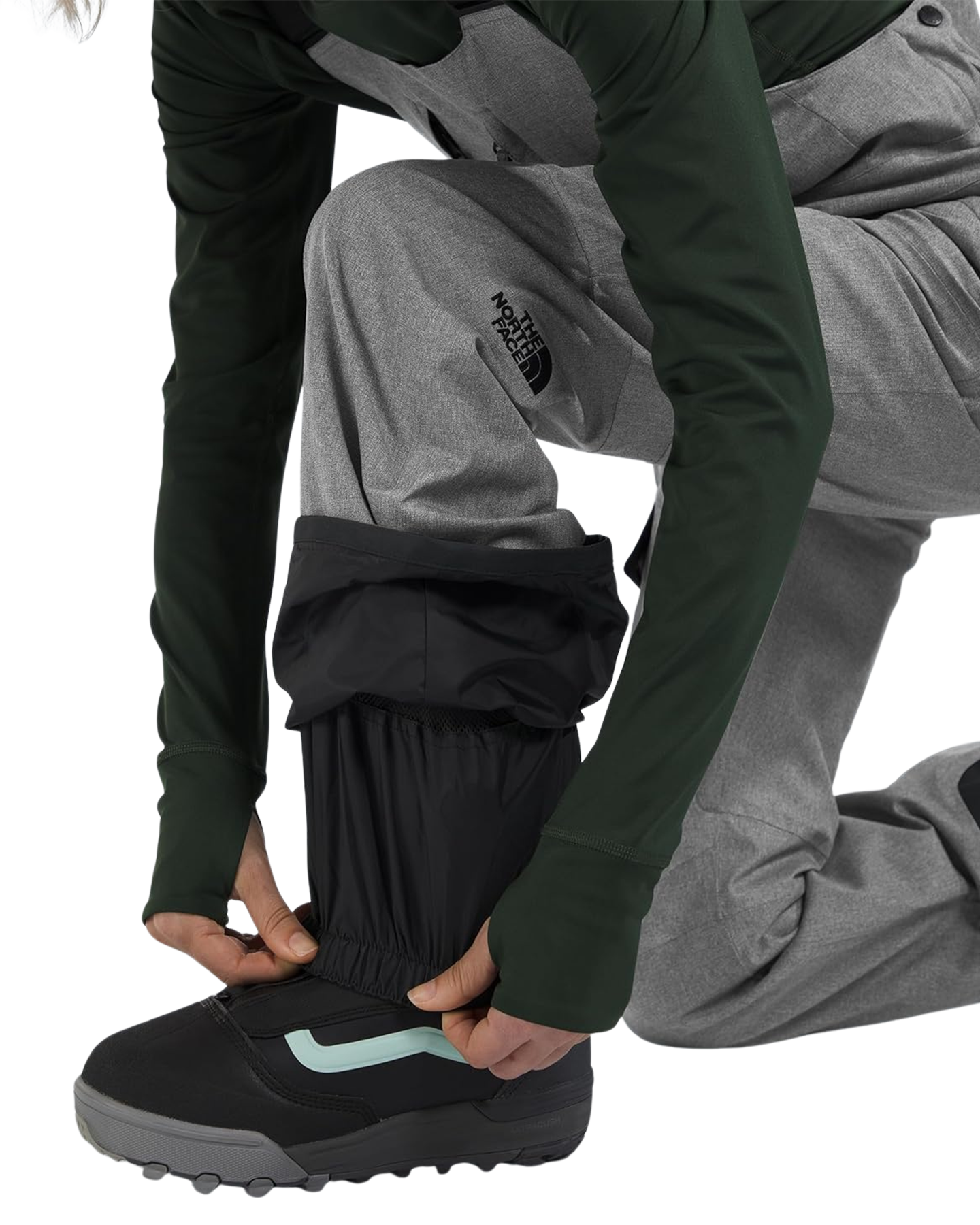 The North Face Women's Freedom Bib - TNF Grey Heather Women's Snow Bibs - Trojan Wake Ski Snow