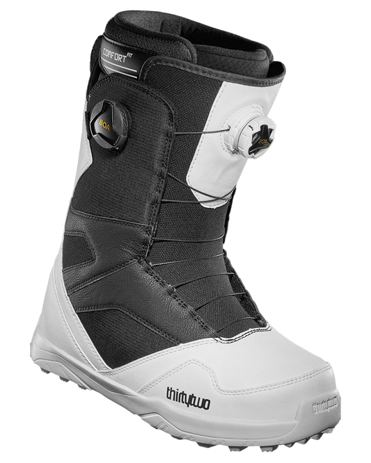 Thirtytwo Stw Double Boa - White/Black Men's Snowboard Boots - Trojan Wake Ski Snow