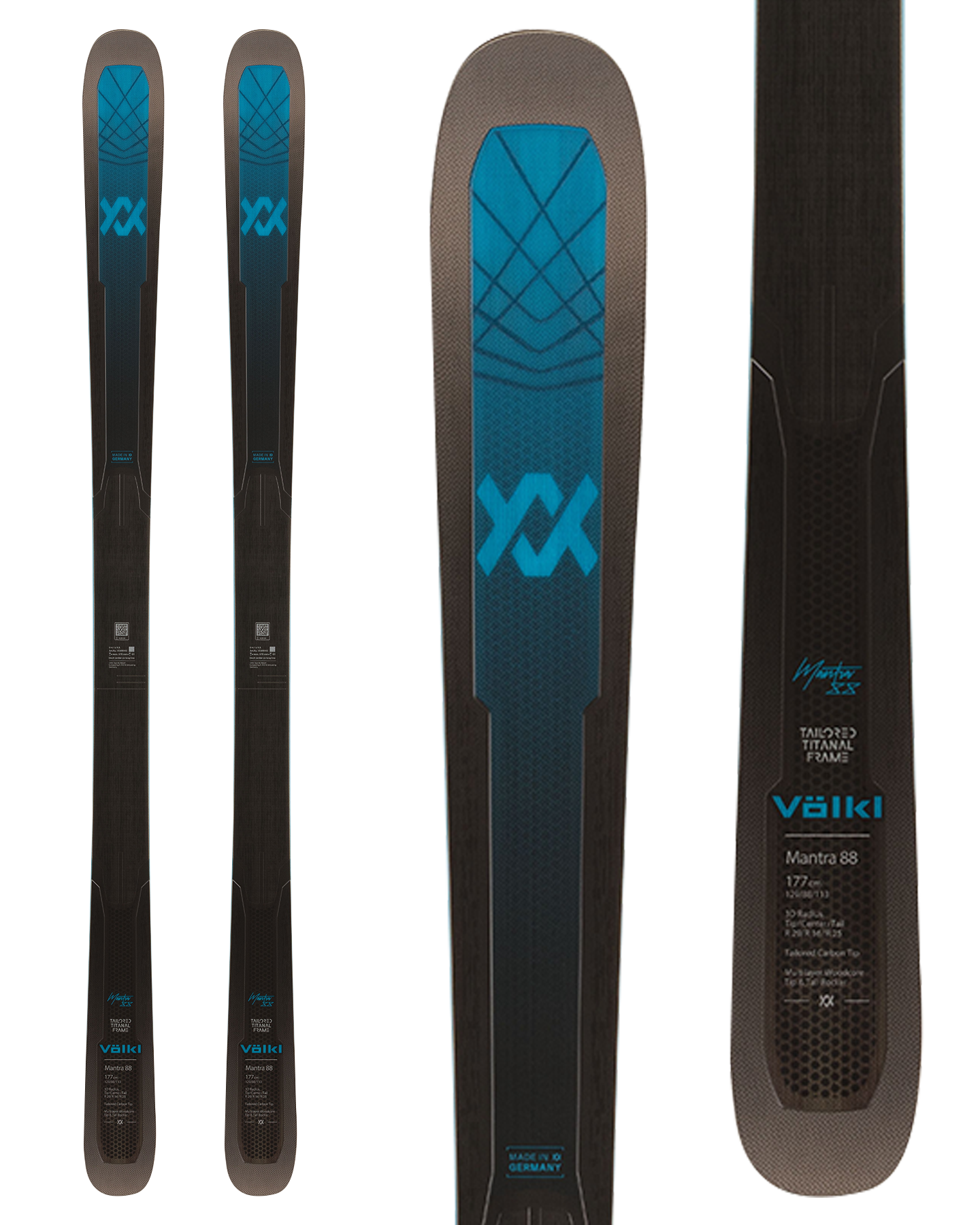 Volkl Mantra 88 Flat - 2025 Men's Snow Skis - Trojan Wake Ski Snow