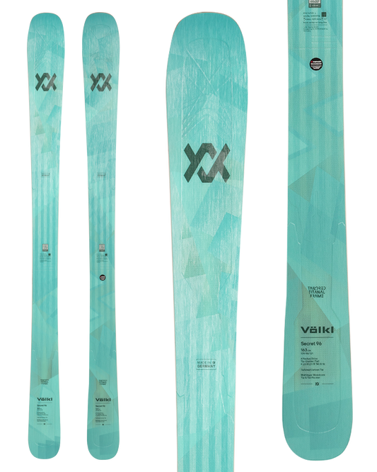 Volkl Secret 96 Flat Snow Skis - 2025 Men's Snow Skis - Trojan Wake Ski Snow
