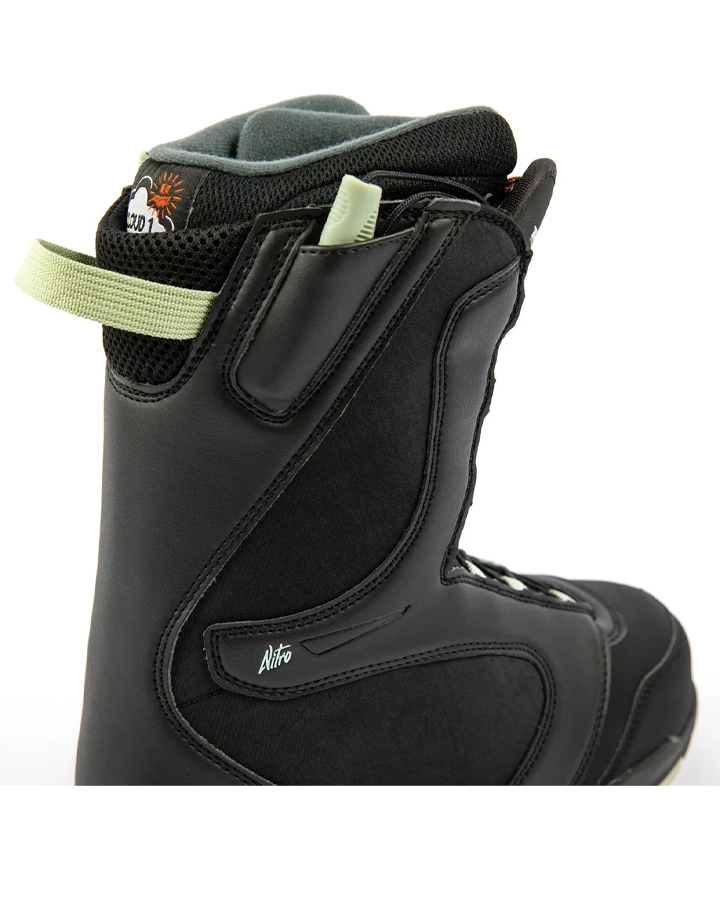 Nitro Flora TLS Womens Snowboard Boots - Black/Mint - 2022 Snowboard Boots - Womens - Trojan Wake Ski Snow