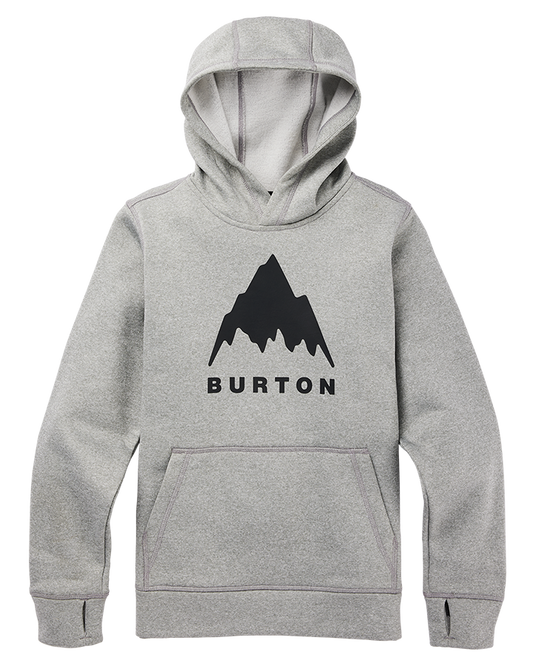 Burton Kids' Oak Pullover Hoodie - Gray Heather Hoodies & Sweatshirts - Trojan Wake Ski Snow