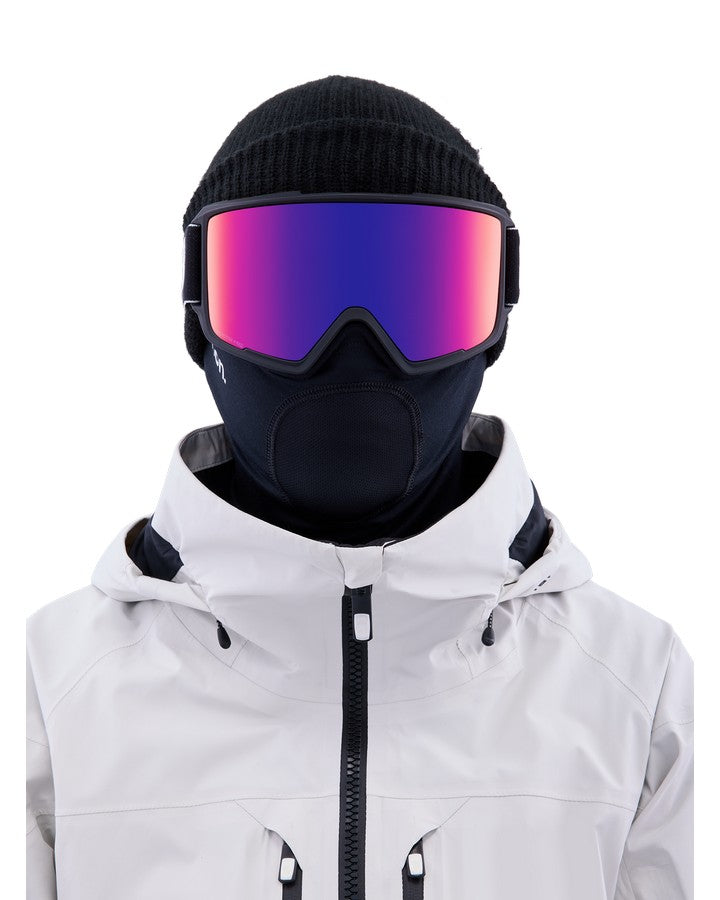 Anon M3 Snow Goggles + Bonus Lens + Mfi® Face Mask - Black/Perceive Sunny Red Lens Men's Snow Goggles - Trojan Wake Ski Snow