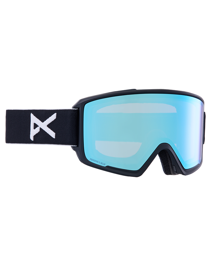 Anon M3 Snow Goggles + Bonus Lens + Mfi® Face Mask - Black/Perceive Variable Blue Lens Men's Snow Goggles - Trojan Wake Ski Snow