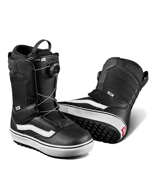 Vans Juvie OG Kids Snowboard Boots - Black/White - 2023 Snowboard Boots - Kids - Trojan Wake Ski Snow