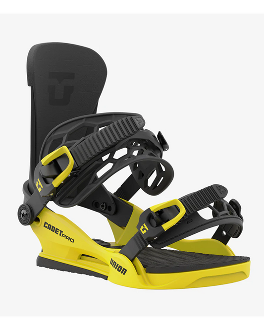 Union Cadet Pro Snowboard Bindings - Electric Yellow - 2023 Snowboard Bindings - Mens - Trojan Wake Ski Snow