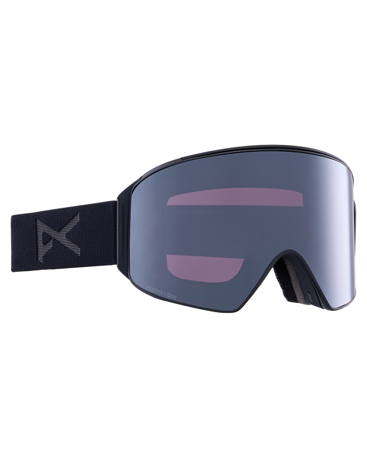 Anon M4 Cylindrical Snow Goggles + Bonus Lens + Mfi® Face Mask - Smoke/Perceive Sunny Onyx Lens Men's Snow Goggles - Trojan Wake Ski Snow