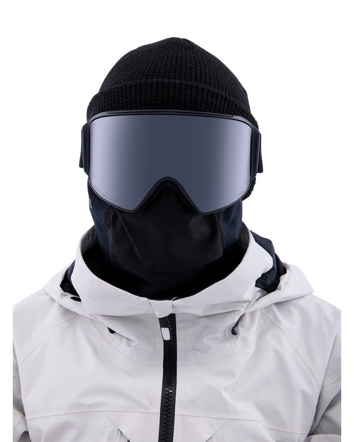Anon M4 Cylindrical Snow Goggles + Bonus Lens + Mfi® Face Mask - Smoke/Perceive Sunny Onyx Lens Men's Snow Goggles - Trojan Wake Ski Snow