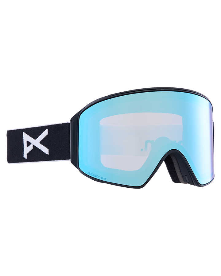 Anon M4 Cylindrical Snow Goggles + Bonus Lens + Mfi® Face Mask - Black/Perceive Variable Blue Lens Snow Goggles - Mens - Trojan Wake Ski Snow