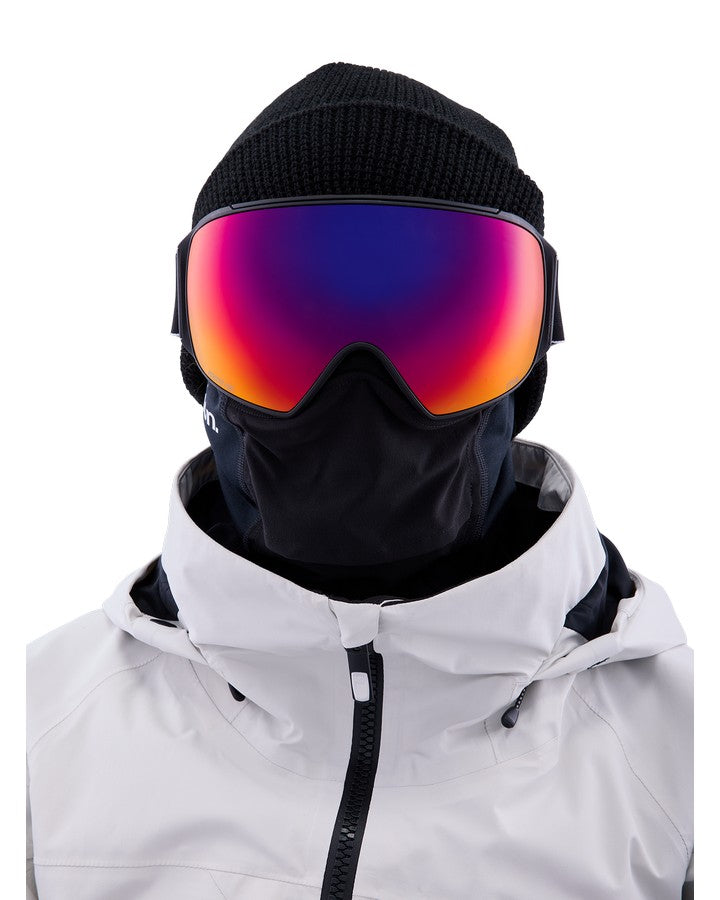 Anon M4 Toric Snow Goggles + Bonus Lens + Mfi® Face Mask - Black/Perceive Sunny Red Lens Men's Snow Goggles - Trojan Wake Ski Snow