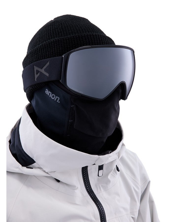 Anon M4 Toric Snow Goggles + Bonus Lens + Mfi® Face Mask - Smoke/Perceive Sunny Onyx Lens Men's Snow Goggles - Trojan Wake Ski Snow