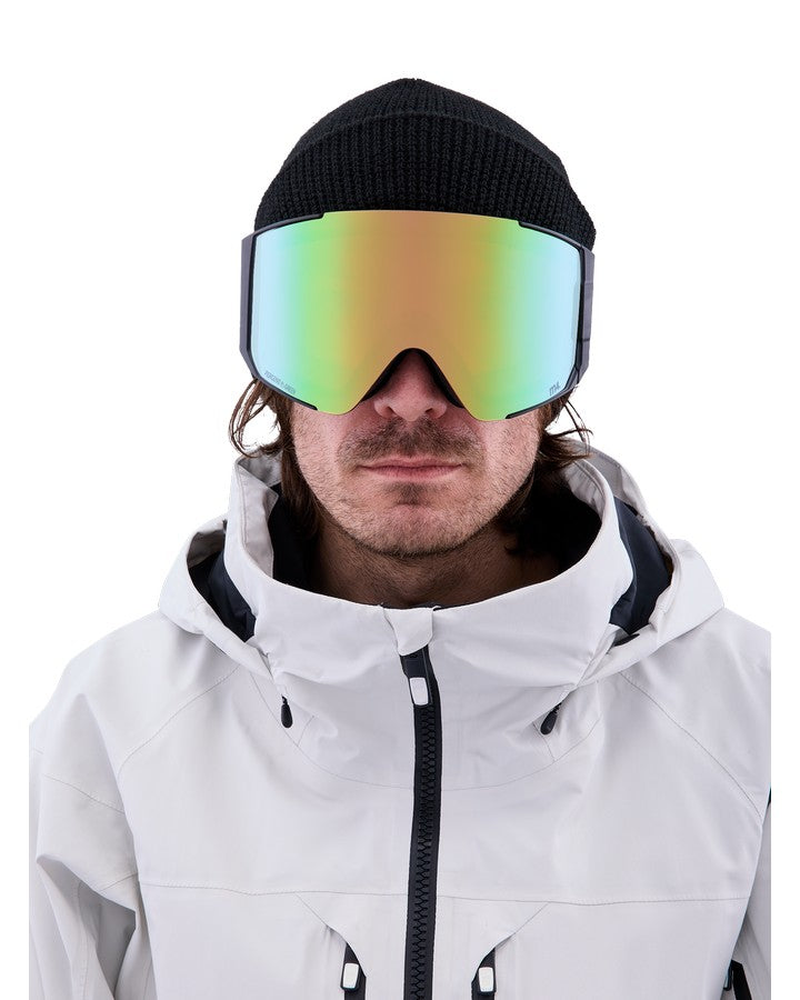 Anon Sync Snow Goggles + Bonus Lens - Black/Perceive Variable Green Lens Men's Snow Goggles - Trojan Wake Ski Snow