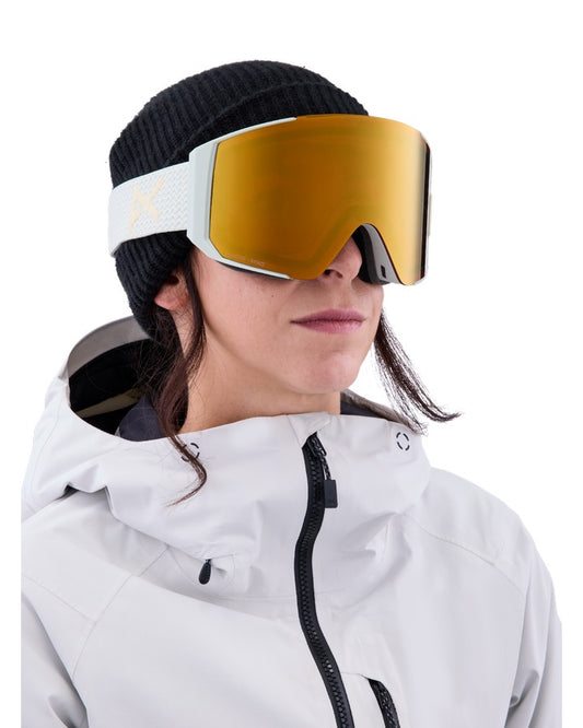 Anon Sync Snow Goggles + Bonus Lens - Jade / Perceive Sunny Bronze - 2023 Snow Goggles - Mens - Trojan Wake Ski Snow