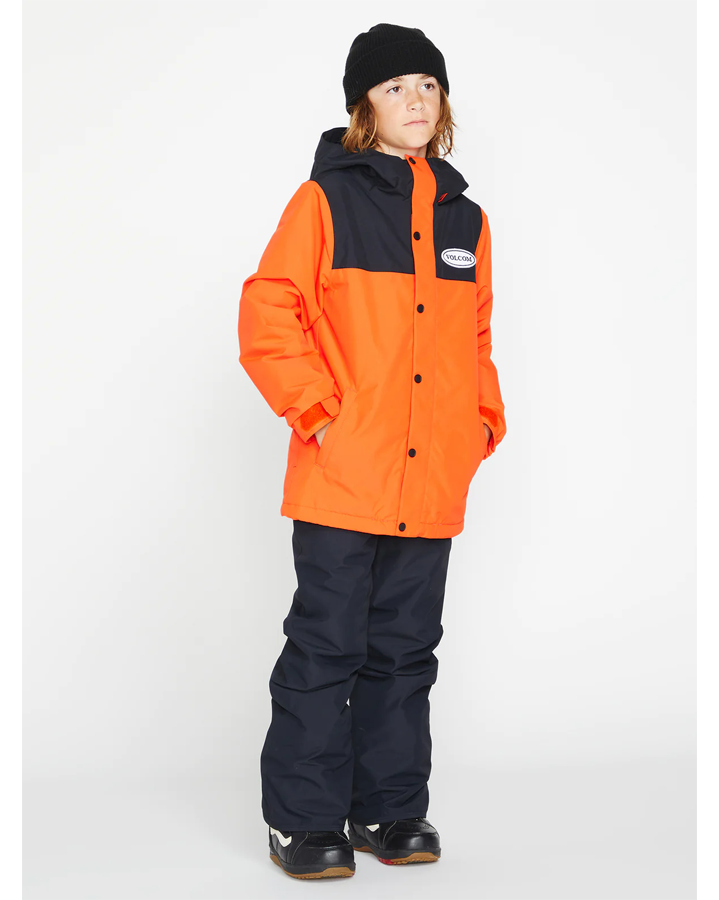 Volcom Stone.91 Ins Kids Jacket - Orange Shock - 2023 Kids' Snow Jackets - Trojan Wake Ski Snow