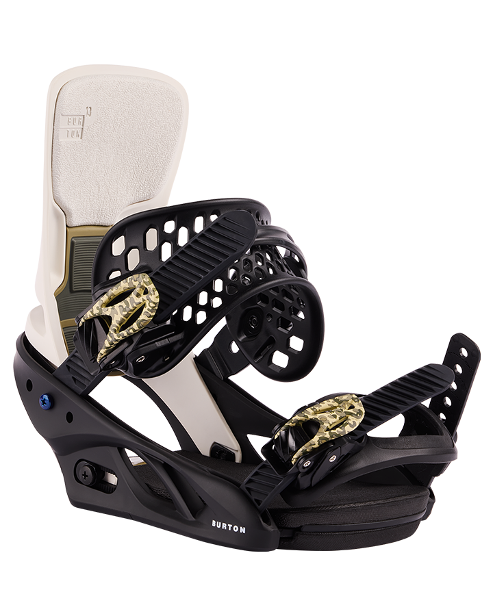 Burton Womens Lexa X Re:Flex Snowboard Bindings - Black/Stout White/Logo - 2023 Snowboard Bindings - Womens - Trojan Wake Ski Snow