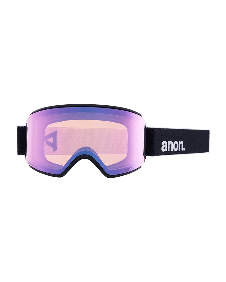 Anon Women's M3 Snow Goggles + Bonus Lens + Mfi® Face Mask - Black/Perceive Variable Blue Lens Snow Goggles - Womens - Trojan Wake Ski Snow