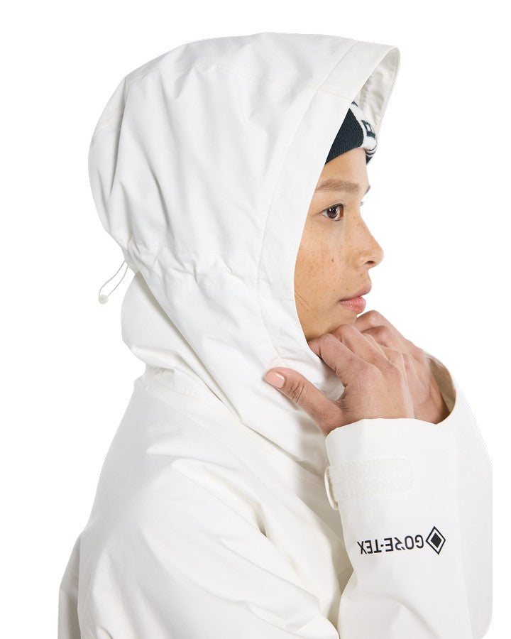 Burton Women's Pillowline Gore-Tex 2L Anorak Snow Jacket - Stout White Women's Snow Jackets - Trojan Wake Ski Snow
