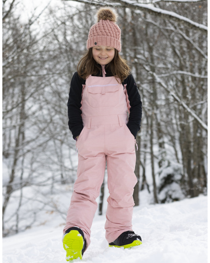 Roxy Non Stop Girls Snow Bib - Mellow Rose - 2023 Kids' Snow Bibs - Trojan Wake Ski Snow