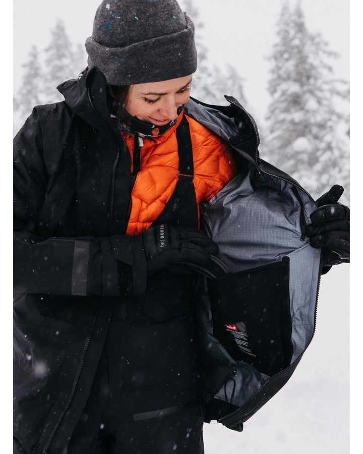Burton Womens [ak]® Tusk Gore-Tex Pro 3L Jacket - True Black - 2023 Women's Snow Jackets - Trojan Wake Ski Snow