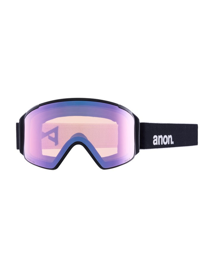 Anon M4S Cylindrical Snow Goggles + Bonus Lens + Mfi® Face Mask - Black/Perceive Variable Blue Lens Snow Goggles - Mens - Trojan Wake Ski Snow