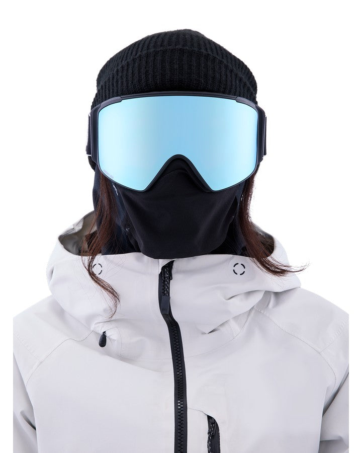 Anon M4S Cylindrical Snow Goggles + Bonus Lens + Mfi® Face Mask - Black/Perceive Variable Blue Lens Men's Snow Goggles - Trojan Wake Ski Snow