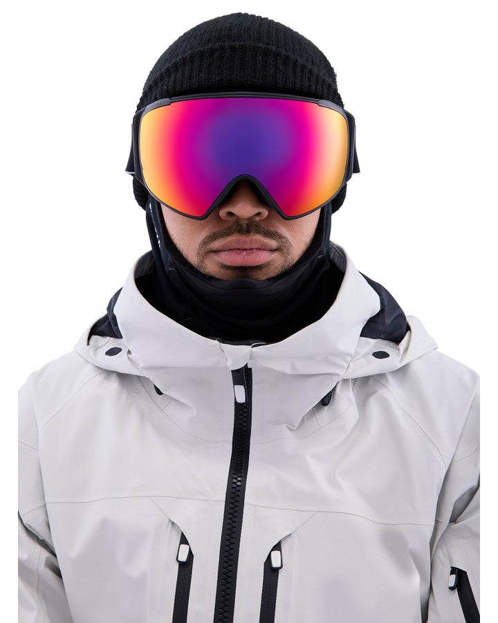 Anon M4S Toric Snow Goggles + Bonus Lens + Mfi® Face Mask - Black/Perceive Sunny Red Lens Men's Snow Goggles - Trojan Wake Ski Snow
