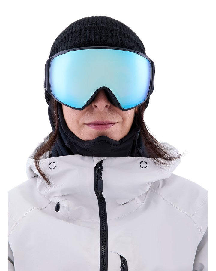Anon M4S Toric Snow Goggles + Bonus Lens + Mfi® Face Mask - Black/Perceive Variable Blue Lens Snow Goggles - Mens - Trojan Wake Ski Snow