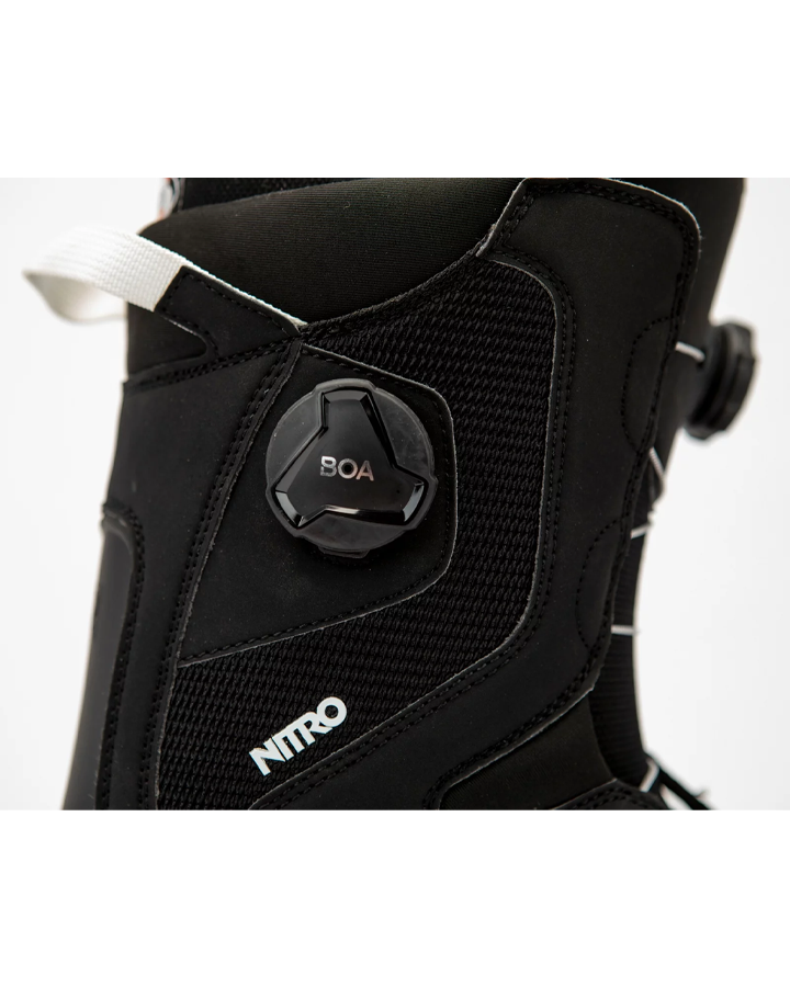 Nitro Club BOA Snowboard Boots - Black/White - 2023 Snowboard Boots - Mens - Trojan Wake Ski Snow