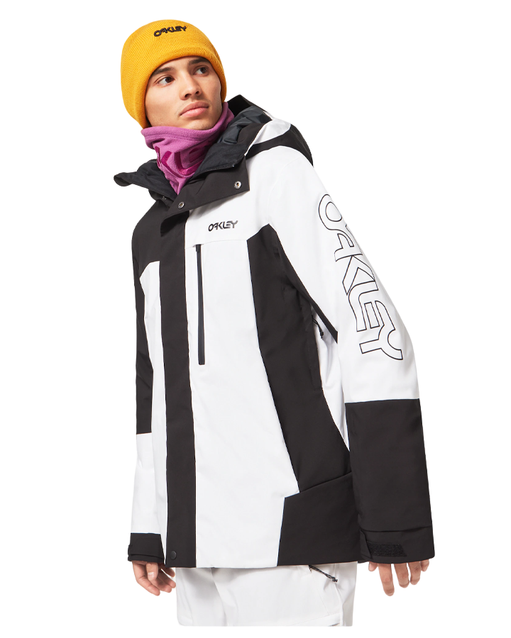 Oakley TNP TBT Insulated Snow Jacket - Black/White Men's Snow Jackets - Trojan Wake Ski Snow