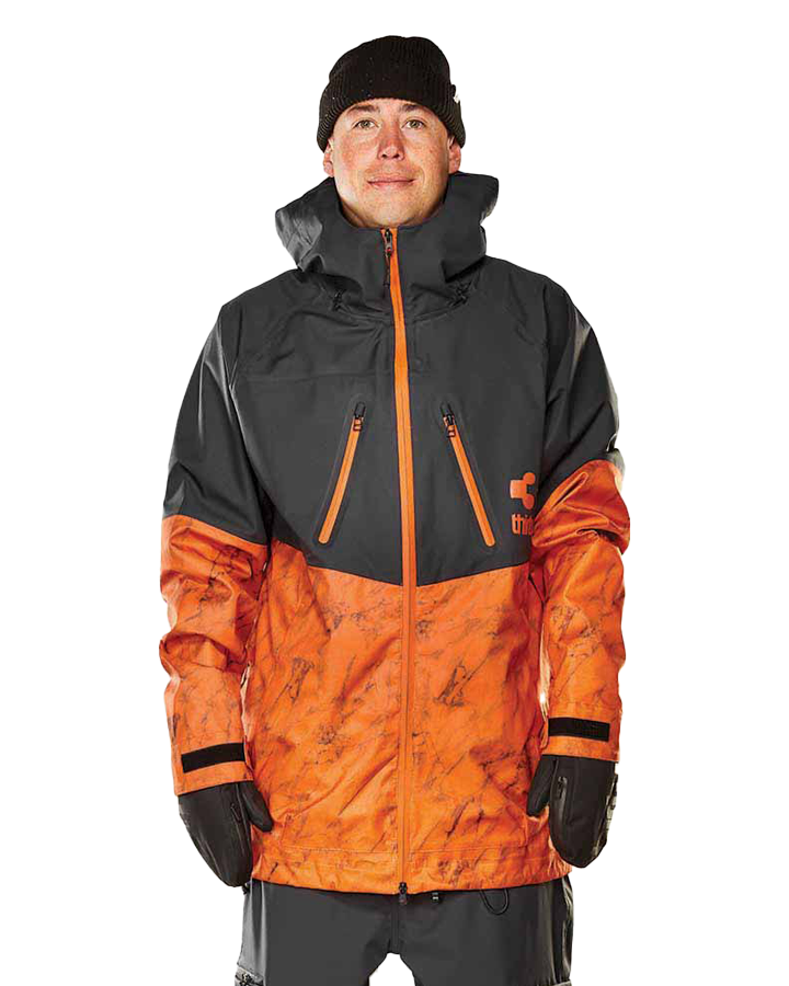 Thirtytwo Tm-3 Jacket - Black/Orange Men's Snow Jackets - Trojan Wake Ski Snow