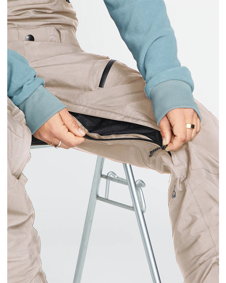 Volcom Elm Stretch Gore Womens Bib Overall Sand 2023 Snow Bibs