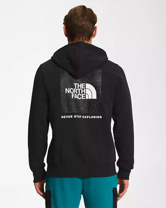 The North Face Men's Printed Box Nse Hoodie - TNF Black / TNF Black Yosemite Topo Print Hoodies & Sweatshirts - Trojan Wake Ski Snow