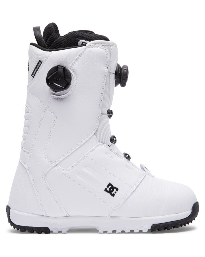 DC Control BOA Snowboard Boots - White/White/Black - 2023 Snowboard Boots - Mens - Trojan Wake Ski Snow