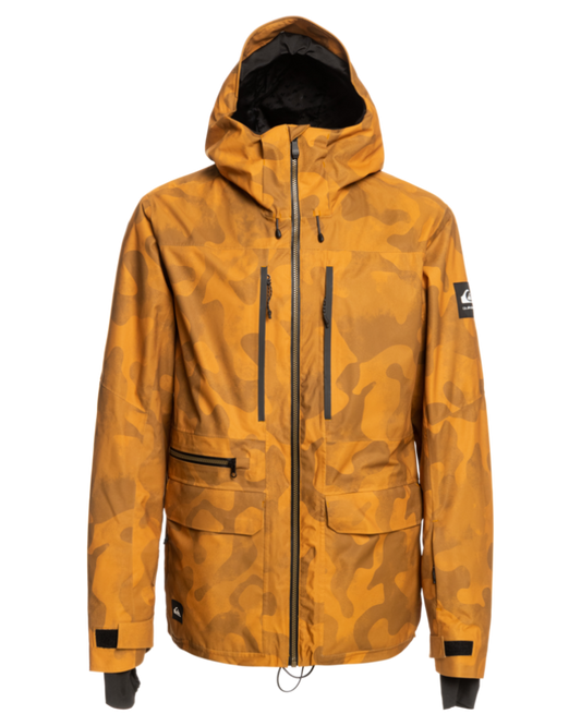 Quiksilver S Carlson Stretch Quest Snow Jacket - Buckthorn Brown Fade Out Camo - 2023 Men's Snow Jackets - Trojan Wake Ski Snow