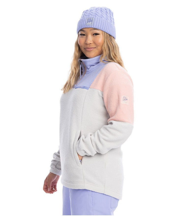 Roxy Chloe Kim Layer Fleece - Heather Grey - 2023 Hoodies & Sweatshirts - Trojan Wake Ski Snow