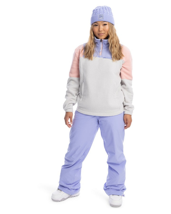 Roxy Chloe Kim Layer Fleece - Heather Grey - 2023 Hoodies & Sweatshirts - Trojan Wake Ski Snow