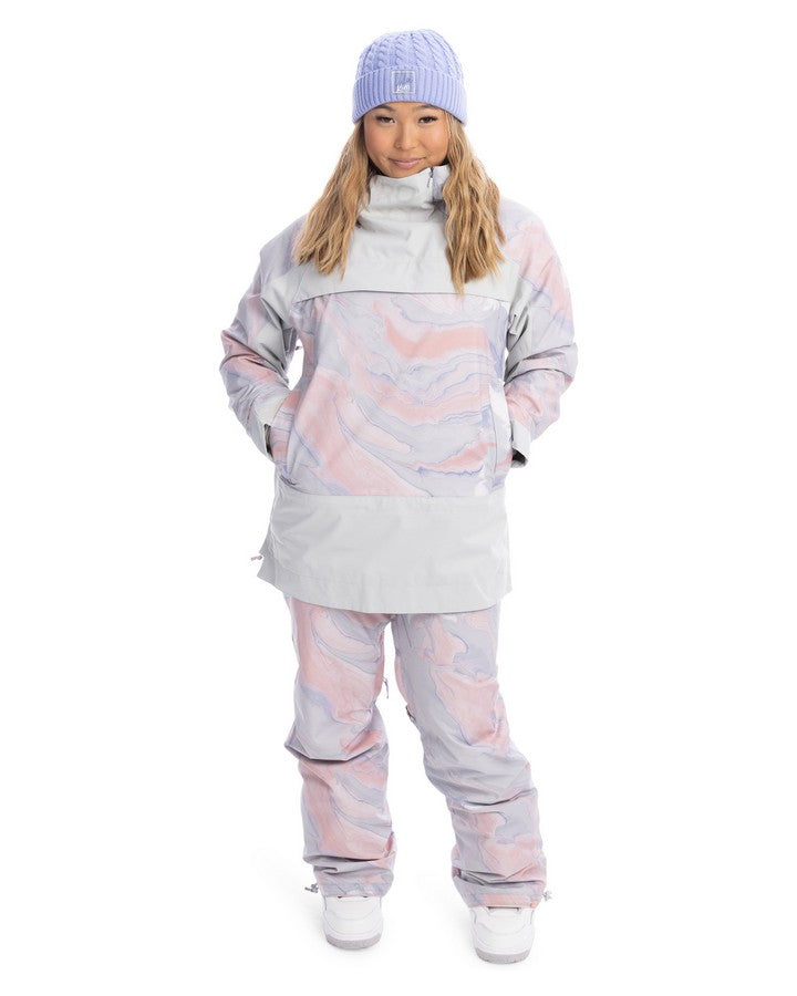 Roxy Chloe Kim Womens Snow Pant - Gray Violet Marble - 2023 Women's Snow Pants - Trojan Wake Ski Snow