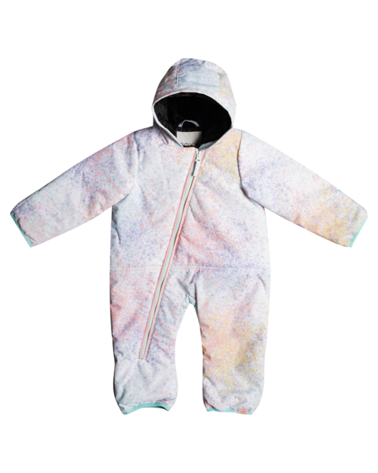 Roxy Rose Baby Jumpsuit - Bright White Splash - 2023 Kids' Snow Onesies - Trojan Wake Ski Snow