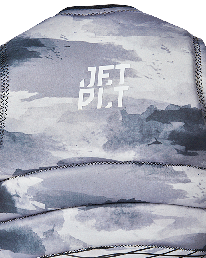 Jetpilot Hyperflex F/E Mens Neo Vest - Grey Camo - 2023 Life Jackets - Mens - Trojan Wake Ski Snow