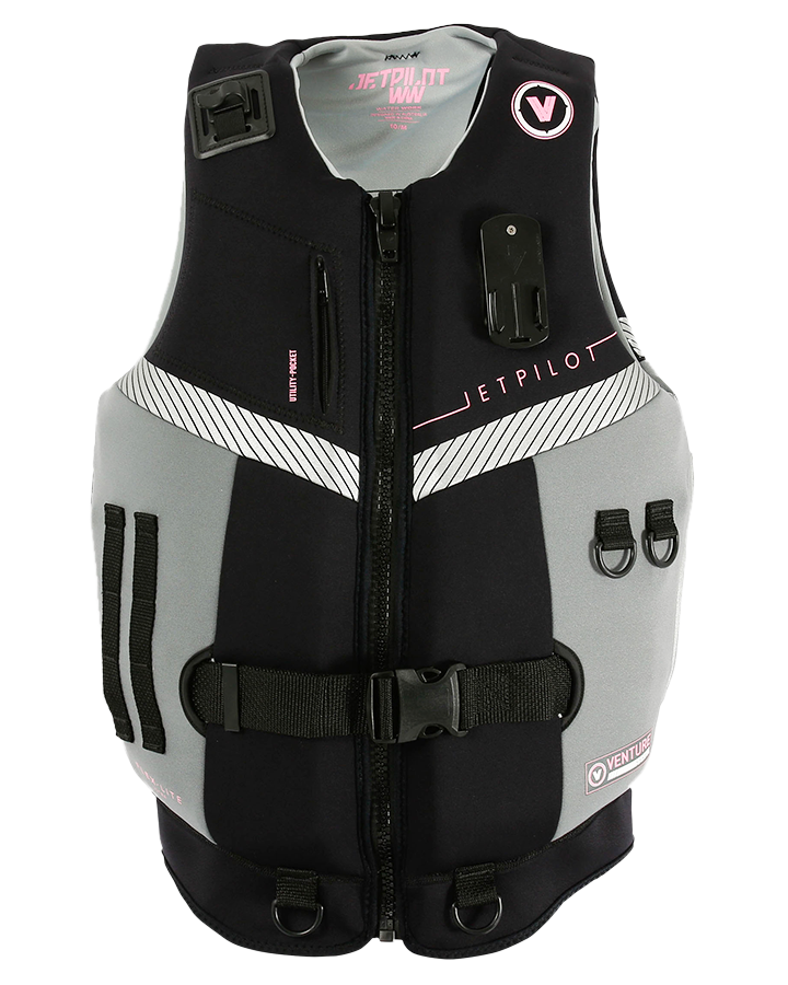 Jetpilot Venture Ladies Neo Vest - Black/Charcoal - 2023 Life Jackets - Womens - Trojan Wake Ski Snow