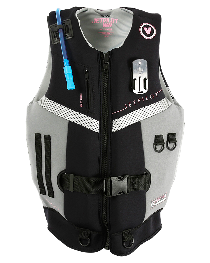 Jetpilot Venture Ladies Neo Vest - Black/Charcoal - 2023 Life Jackets - Womens - Trojan Wake Ski Snow