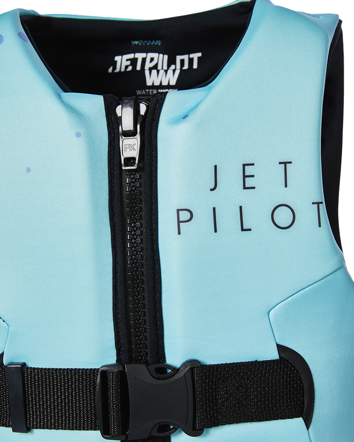 Jetpilot Girls Wings Youth Cause Neo - Blue Life Jackets - Kids - Trojan Wake Ski Snow