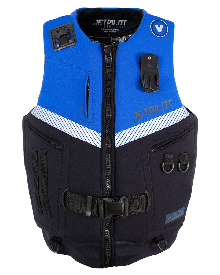 Jetpilot Venture Mens Neo Vest - Black/Blue - 2023 Life Jackets - Mens - Trojan Wake Ski Snow