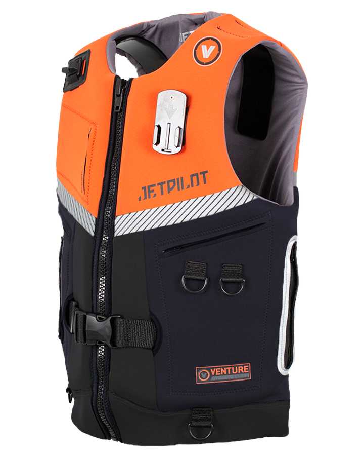 Jetpilot Venture Mens Neo Vest - Black/Orange Level 50 - 2023 Life Jackets - Mens - Trojan Wake Ski Snow