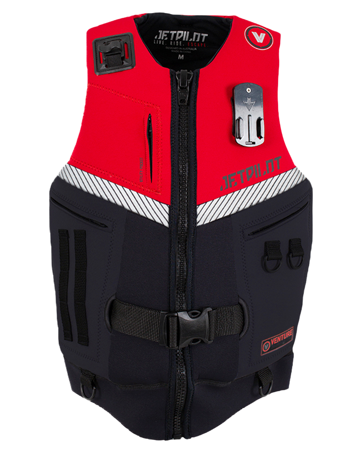 Jetpilot Venture Mens Neo Vest Black/Red Level 50 2023 Life Jackets