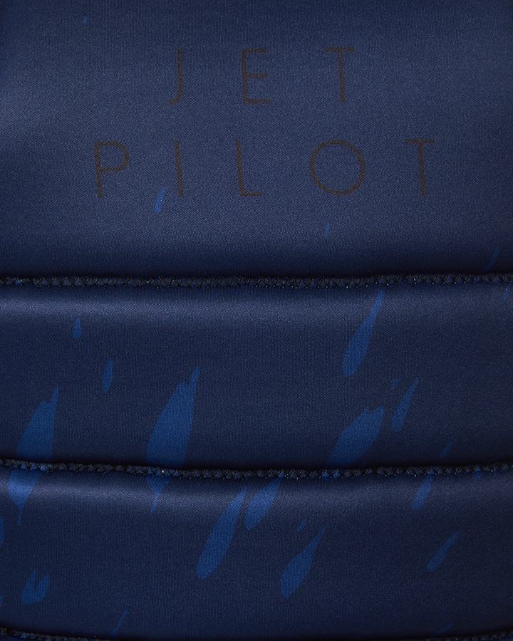 Jetpilot X1 Boys Youth Neo Vest Sub - Navy - 2023 Life Jackets - Kids - Trojan Wake Ski Snow